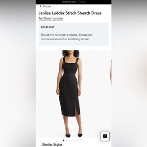 Black Janiise Midi Dress
